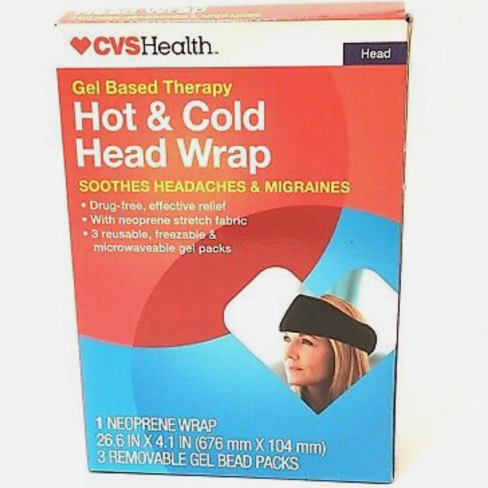 Gel Based Therapy Hot & Cold Head Wrap for Headaches& migraines.